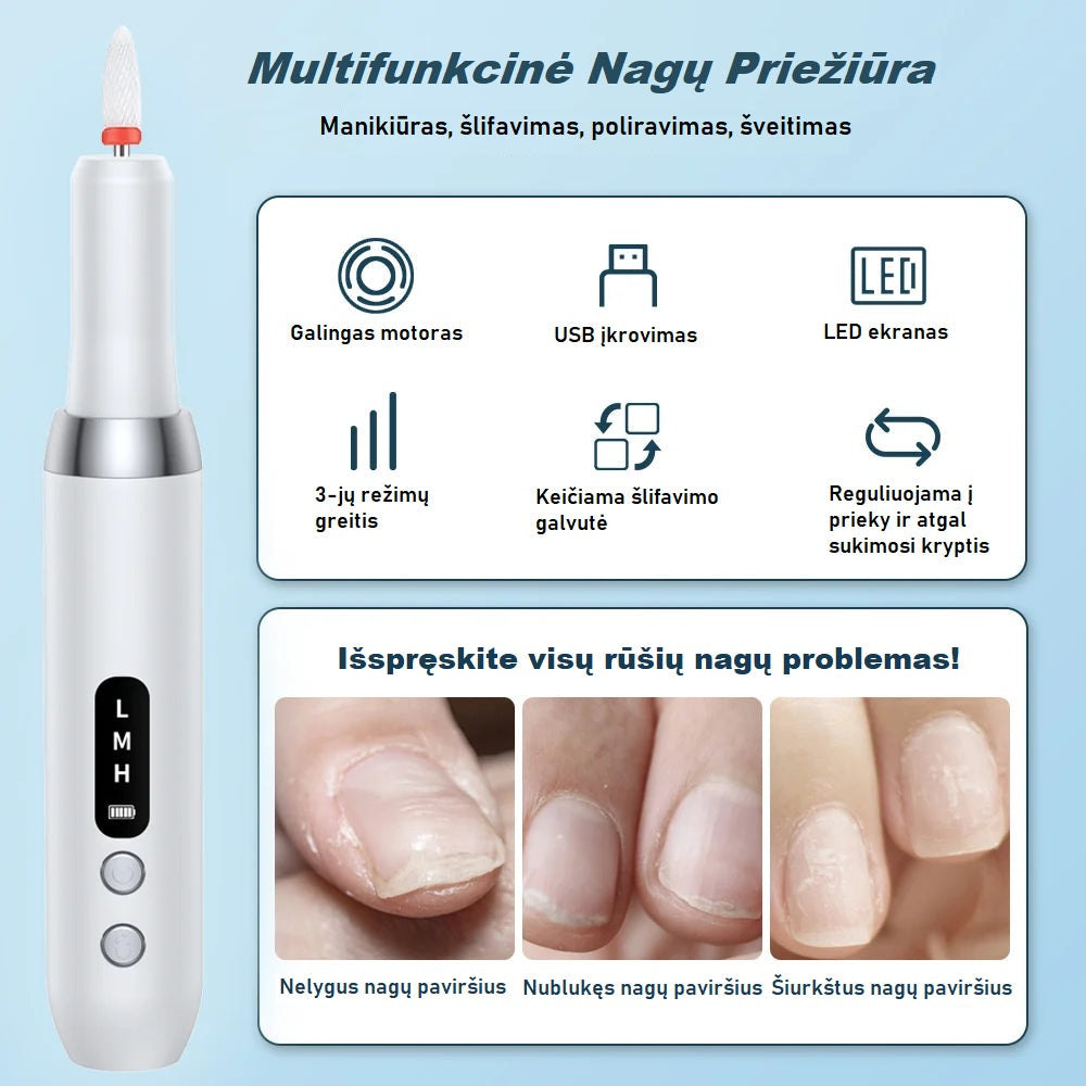 Elektrinis manikiūro ir pedikiūro rinkinys