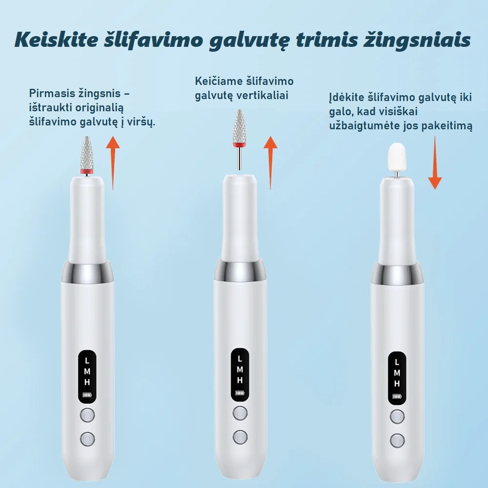 Elektrinis manikiūro ir pedikiūro rinkinys